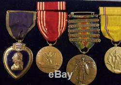 US WWI Purple Heart medal grouping, 2nd Division, WWII service too