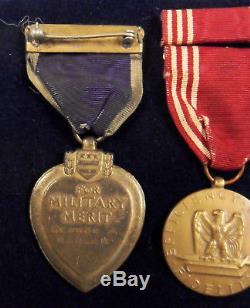 US WWI Purple Heart medal grouping, 2nd Division, WWII service too