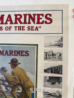 U. S. Marines / Soldiers of the Sea. Circa 1917. Original WWI Poster
