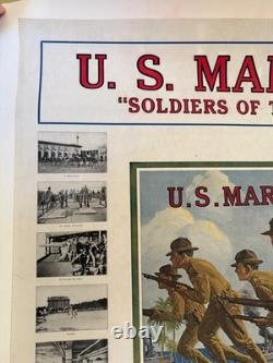U. S. Marines / Soldiers of the Sea. Circa 1917. Original WWI Poster