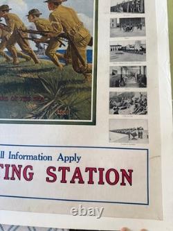 U. S. Marines / Soldiers of the Sea. Circa 1917. Original WWI Poster