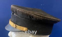 U. S. NAVY M-1902 NAVAL OFFICER'S VISOR CAP WithBULLION CAP BADGE
