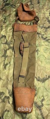 U. S. WW1 WW2 Engineer Artillery Survey Binocular Tripod Canvas Leather Case A-36