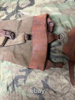 U. S. WW1 WW2 Engineer Artillery Survey Binocular Tripod Canvas Leather Case A-36