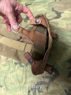 U. S. WW1 WW2 Engineer Artillery Survey Binocular Tripod Canvas Leather Case A-36