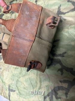 U. S. WW1 WW2 Engineer Artillery Survey Binocular Tripod Canvas Leather Case A-36