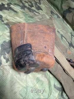 U. S. WW1 WW2 Engineer Artillery Survey Binocular Tripod Canvas Leather Case A-36