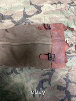 U. S. WW1 WW2 Engineer Artillery Survey Binocular Tripod Canvas Leather Case A-36