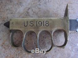 U. S. WWI 1918 Au Lion Mark 1 Trench Knife WW1 Dagger