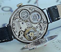 Uncomplicated and Beautiful 1915 W&D Signed Rolex Unicorn WW1 Trench Watch