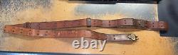 Unmarked WWI WWII M1 Garand m1903 Springfield Rifle m1907 LEATHER SLING 1 1/8