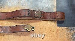 Unmarked WWI WWII M1 Garand m1903 Springfield Rifle m1907 LEATHER SLING 1 1/8