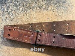 Unmarked WWI WWII M1 Garand m1903 Springfield Rifle m1907 LEATHER SLING 1 1/8