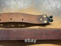 Unmarked WWI WWII M1 Garand m1903 Springfield Rifle m1907 LEATHER SLING 1 1/8