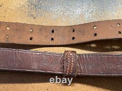 Unmarked WWI WWII M1 Garand m1903 Springfield Rifle m1907 LEATHER SLING 1 1/8