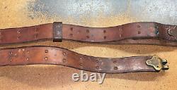 Unmarked WWI WWII M1 Garand m1903 Springfield Rifle m1907 LEATHER SLING 1 1/8