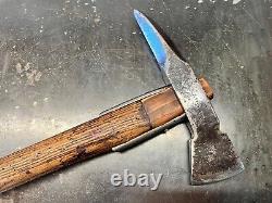 Unusual Antique Axe with Diamond Spike Military WW1 Trench Axe Boarding Axe