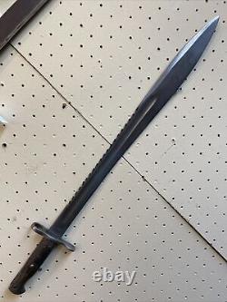 Unusual German Sawback Bolo Bayonet Sword WWI WWII 1800s Military Relic
