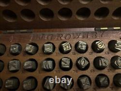 Us Army Ww1 Marking Outfit For Stamping Leather -complete Set With All Stamps