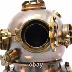 Us Navy Mark V Antique Diving Divers Helmet Brass Steel Full Size Vintage Gift