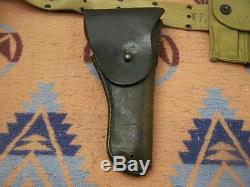 Us Wwi Wwii Canteen 1911 Colt Leather G&k Holster Clip Mag Pouch Spats Web Belt