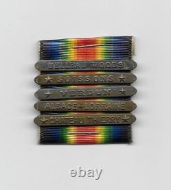 VINTAGE WW1 VICTORY MEDAL SET OF 5 bars
