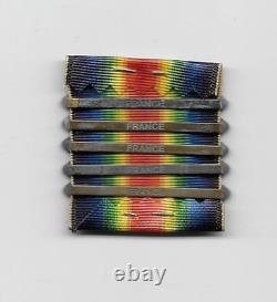 VINTAGE WW1 VICTORY MEDAL SET OF 5 bars