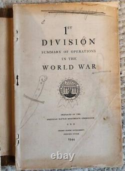 VTG 1st Divison Summary Of Operations In The World War Maps & Summary WW1