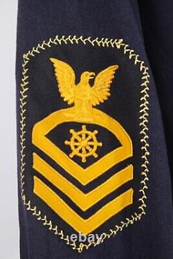 VTG Men's WWI US Navy Uniform Shirt W Quartermaster Patch Ex Apprentice WWI Top