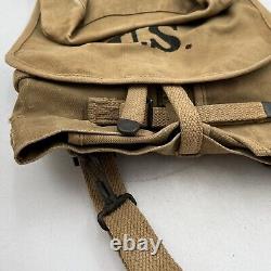 VTG Original WW1 era US Military M-1908 Haversack Backpack Campbell Perkins 7-19