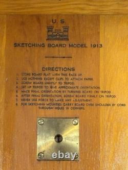 VTG WWI US Army Engineers Survey 15.25 x 12.5 Wood Sketching Board Model 1913