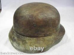 Very Rare German Helmet Mold M 40 Model Wwi Wwii Wooden Original, See Details