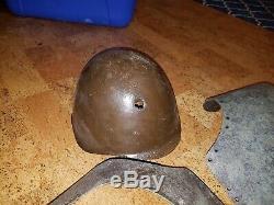 Very Rare WW1 WW2 Red Army Soviet Russian Body Armor Plate Sniped Helmet