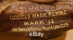 Very Rare Ww1 1917 Royal Flying Corp Rfc Mark 11 Flying Goggles Named Lt Duncan