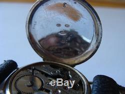 Vintage 1915 WW1 period silver Military style trench watch by Eberhard & Co