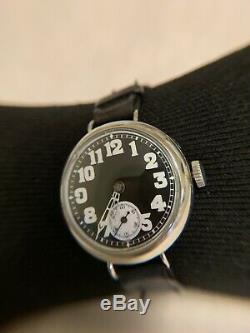Vintage 1917 WW1 Solid Silver Militarty Officers Watch Swiss Made