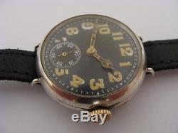Vintage 1917 WW1 solid silver Military Officers Swiss Made Trench Watch