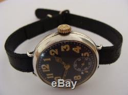 Vintage 1917 WW1 solid silver Military Officers Swiss Made Trench Watch