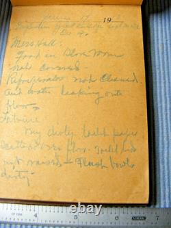 Vintage 1918 US Army Medical Note Pad With Notes