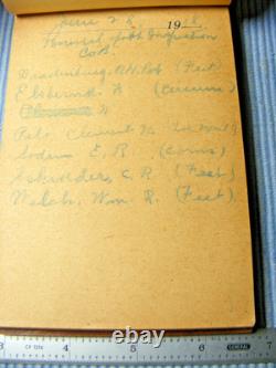 Vintage 1918 US Army Medical Note Pad With Notes