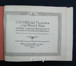 Vintage 1920 WWI HUGE Photo Book Military History World War One Photographs HB