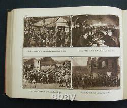 Vintage 1920 WWI HUGE Photo Book Military History World War One Photographs HB