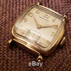 Vintage 1940s Hamilton Martin 17 Jewel 987A pre wwI Men's Wrist Watch Runs well