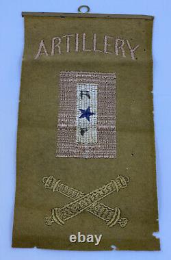 Vintage Blue Star Artillery Son In Service Window Banner WW1 RARE