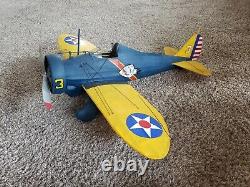Vintage Built Boeing P-26A Peashooter WWI WWII Hand Made Painted US Army Model