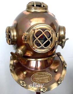Vintage Divers Diving Helmet Full Size Scuba Antique US Navy Mark V Deep helmet