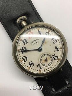 Vintage Ingersoll Radiolite Wrist WW1 Officers Trench Watch Large Transitional