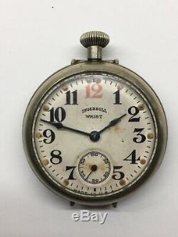 Vintage Ingersoll Radiolite Wrist WW1 Officers Trench Watch Large Transitional