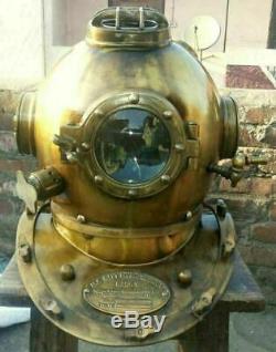 Vintage Look Diving Divers Helmet Solid Brass Marine Antique Anchor Steel Decor