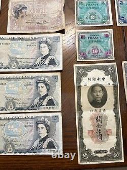 Vintage Money Around The World Containing / World War 1/ World War 2 Era